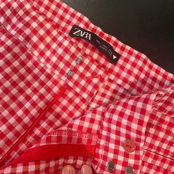Zara Checkered Pants - Size Large - Picture 3 of 3